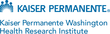 Kaiser Permanente Washington Health Research Institute with Blue Kaiser Permanente logo in blue.